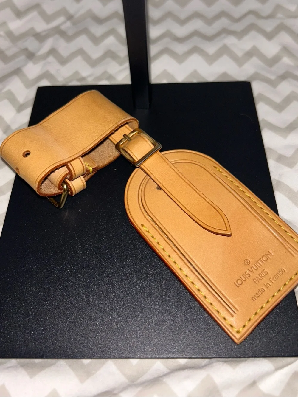 Louis Vuitton Vachetta Leather Luggage Tag and Poignet